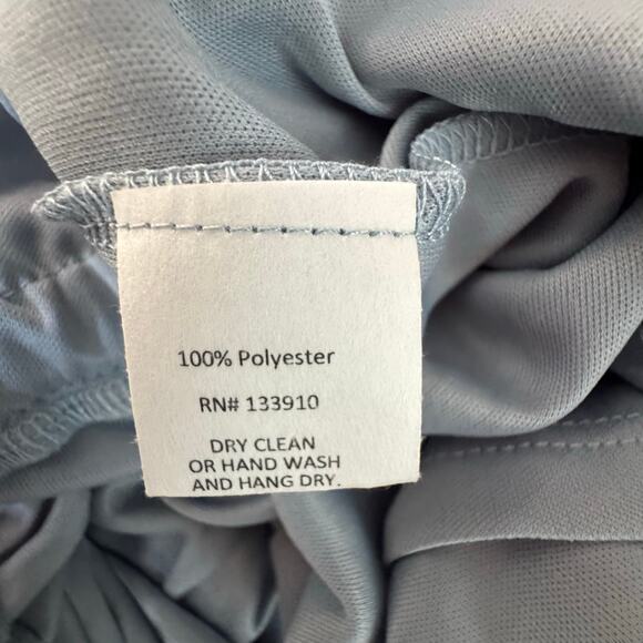 Show Me Your Mumu Heather Halter Dress Steel Blue NWT Size 2XL Maxi Slit Gown - Picture 4 of 10